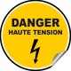 Stickers Avertissement - Danger Haute Tension