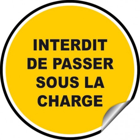 Sticker Interdiction - Interdit de passer sous la charge