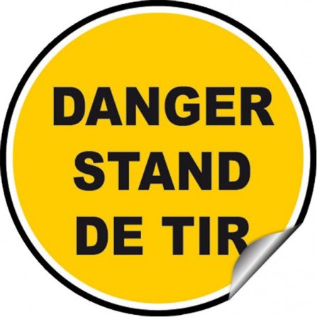 Sticker Avertissement - Danger stand de tir