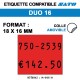 1500 Étiquettes rouges fluo amovibles pour étiqueteuse SATO DUO 16 - 18x16