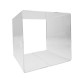 Cube transparent en plexiglas