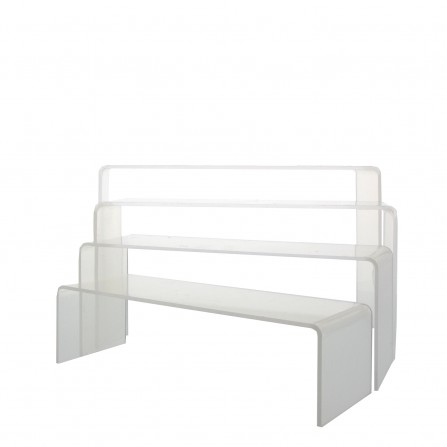 Tables gigognes rectangulaires transparentes en plexiglas